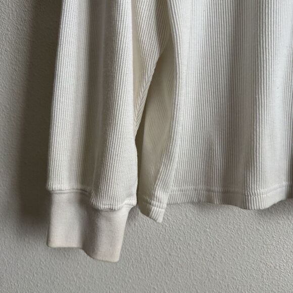 Vtg‎ Southpole Shirt Mens XL Ivory Large Graphic Thermal Ribbed Knit Y2K Flaws - Picture 7 of 16